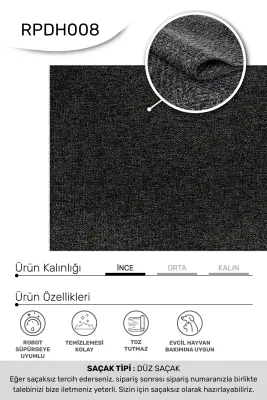 Armoni Açık Kahverengi Kaydırmaz Taban, Robot Süpürgeye Uyumlu Kolay Temizlenebilir Mutfak, Koridor Halısı RP 65 - 10