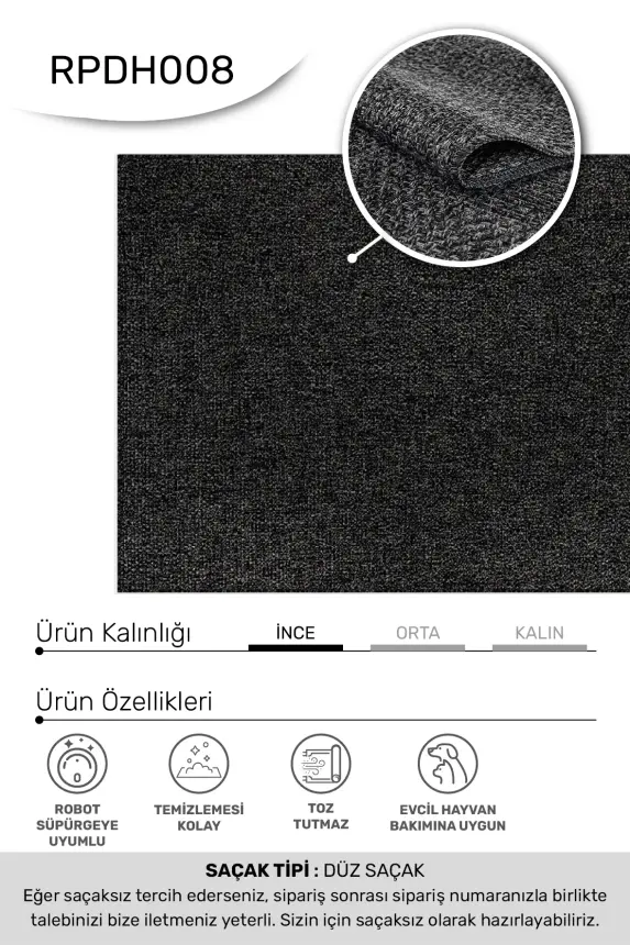 Armoni Açık Kahverengi Kaydırmaz Taban, Robot Süpürgeye Uyumlu Kolay Temizlenebilir Mutfak, Koridor Halısı RP 65 - 10