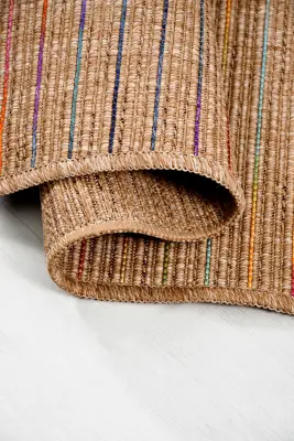 Armoni Açık Kahverengi Kaydırmaz Taban, Robot Süpürgeye Uyumlu Kolay Temizlenebilir Mutfak, Koridor Halısı RP 65 - 16