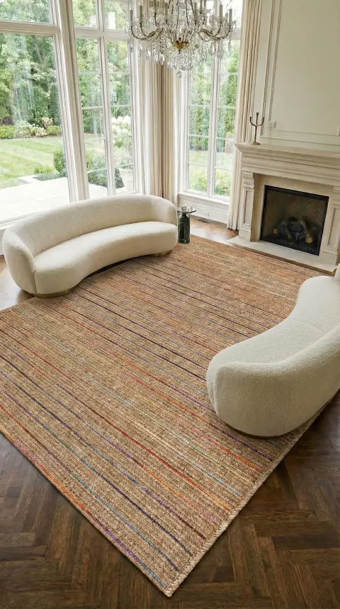 Armoni Açık Kahverengi Kaydırmaz Taban, Robot Süpürgeye Uyumlu Kolay Temizlenebilir Mutfak, Koridor Halısı RP 65 - 18