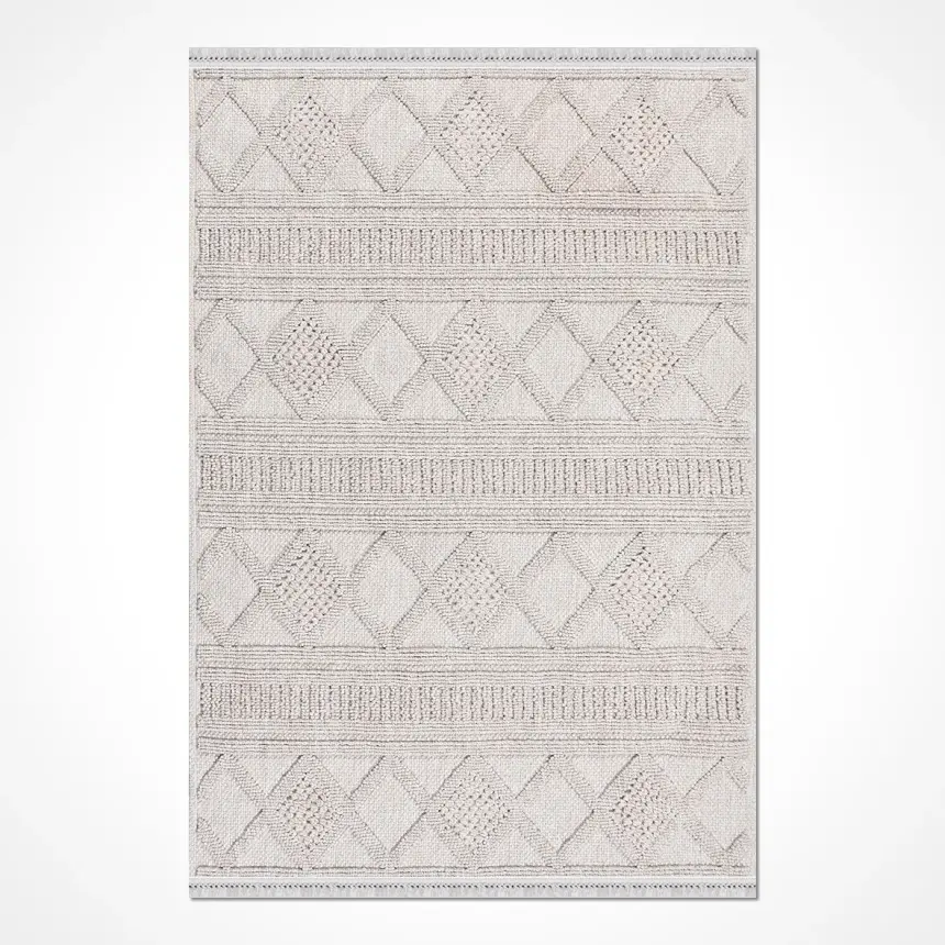 Armoni Bej Kaydırmaz Taban Robot Süpürgeye Uyumlu Kolay Temizlenebilir Mutfak, Koridor Halısı RP 80 - 5