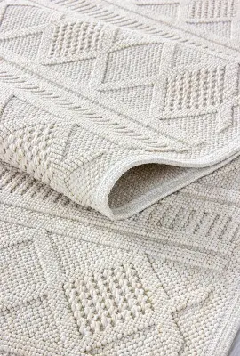 Armoni Bej Kaydırmaz Taban Robot Süpürgeye Uyumlu Kolay Temizlenebilir Mutfak, Koridor Halısı RP 80 - 10