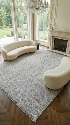 Armoni Gri Kaydırmaz Taban, Robot Süpürgeye Uyumlu Kolay Temizlenebilir Mutfak, Koridor Halısı RP 59 - 1