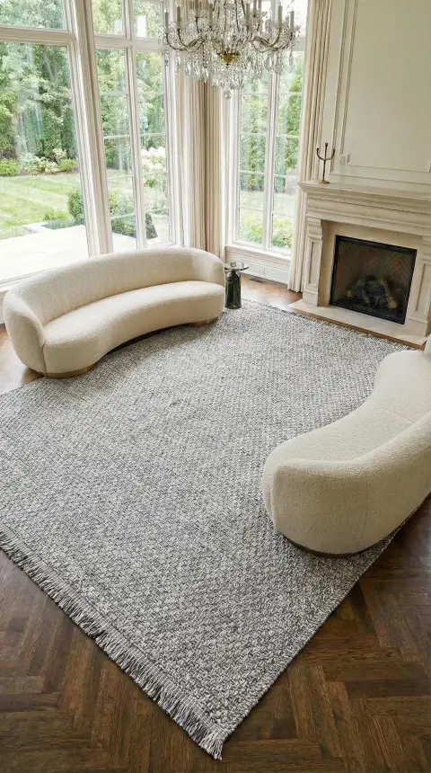 Armoni Gri Kaydırmaz Taban, Robot Süpürgeye Uyumlu Kolay Temizlenebilir Mutfak, Koridor Halısı RP 59 - 1