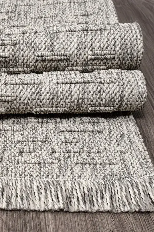 Armoni Gri Kaydırmaz Taban Robot Süpürgeye Uyumlu Kolay Temizlenebilir Mutfak, Koridor Halısı RP 76 - 2