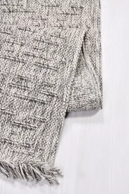 Armoni Gri Kaydırmaz Taban Robot Süpürgeye Uyumlu Kolay Temizlenebilir Mutfak, Koridor Halısı RP 76 - 9