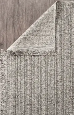 Armoni Gri/Bej Kaydırmaz Taban Robot Süpürgeye Uyumlu Kolay Temizlenebilir Mutfak, Koridor Halısı RP 77 - 9