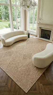 Armoni Kahve Kaydırmaz Taban, Robot Süpürgeye Uyumlu Kolay Temizlenebilir Mutfak, Koridor Halısı RP 58 - 1