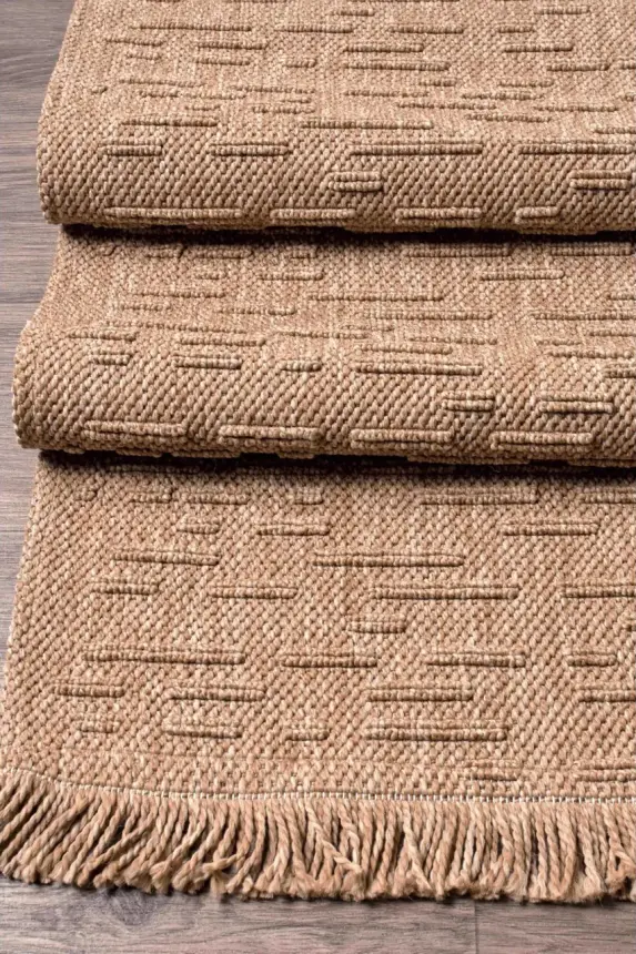 Armoni Kahve Kaydırmaz Taban Robot Süpürgeye Uyumlu Kolay Temizlenebilir Mutfak, Koridor Halısı RP 73 - 7