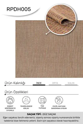 Armoni Kahve/mavi,sarı,turuncu Kaydırmaz Taban, Robot Süpürgeye Uyumlu Kolay Temizlenebilir Mutfak, Koridor Halısı RP 61 - 2