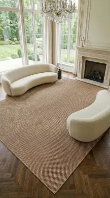 Armoni Kahve/Siyah Kaydırmaz Taban, Robot Süpürgeye Uyumlu Kolay Temizlenebilir Mutfak, Koridor Halısı RP 62 - 3