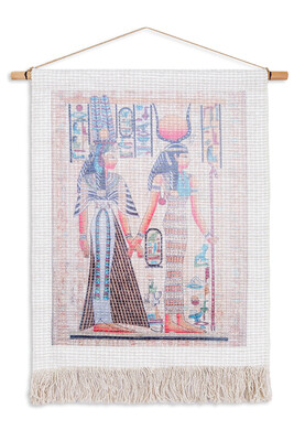 Özel Tasarım Dekoratif Antik Mısır WLL 49 Kumaş Tablo (60x85 cm) - 5