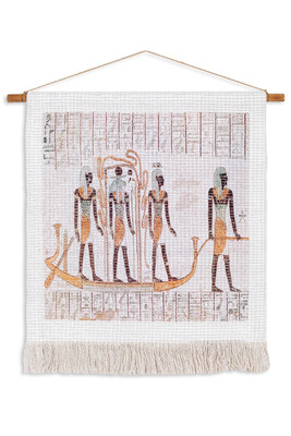 Özel Tasarım Dekoratif Antik Mısır WLL 56 Kumaş Tablo (65X75 cm) - 2