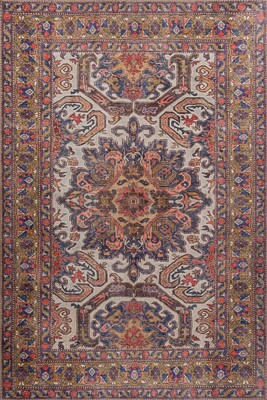 Blues Vintage Desenli Dokuma Taban Dekoratif Renkli Halı AL 430 - 2