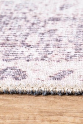 Outlet 75x150 Dorian Eskitme Desenli Dokuma Taban Dekoratif Bej Halı AL-330 - 7