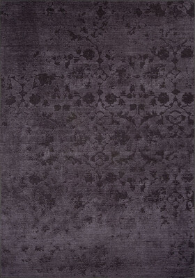 Dorian Eskitme Desenli Dokuma Taban Dekoratif Siyah Halı AL 186 - 2
