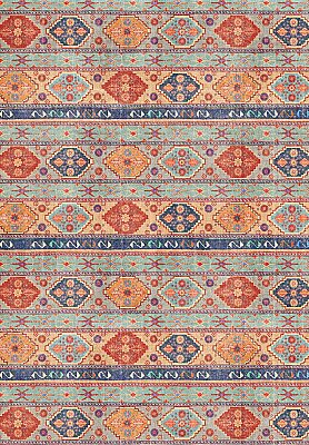 Soul Etnik Desenli Dokuma Taban Dekoratif Renkli Halı AL 150 - 1