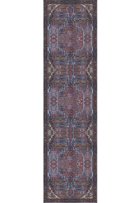 Soul Etnik Desenli Dokuma Taban Dekoratif Kahverengi Halı AL 144 - 8