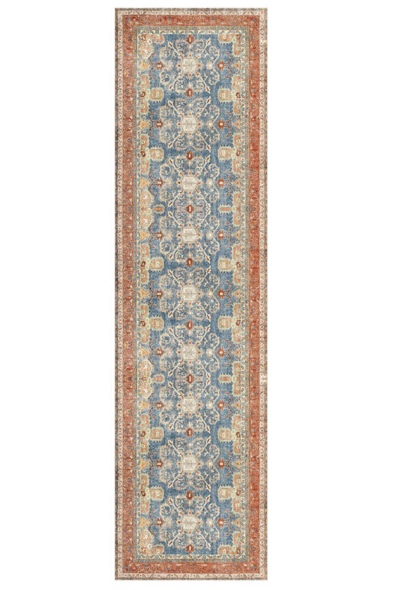 Artloop Fuga Yumuşak Dokulu Çok Renkli Vintage Desenli Halı KA 02 - 5