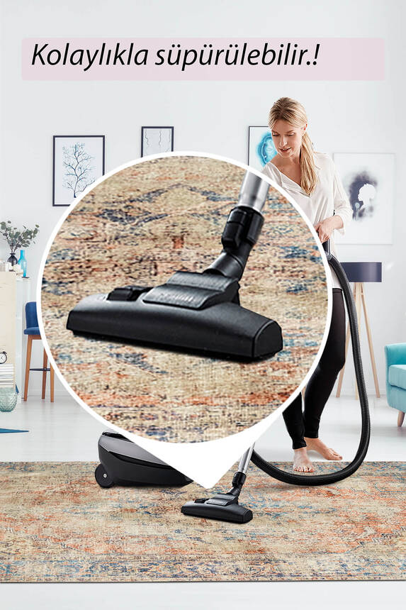 Artloop Fuga Yumuşak Dokulu Vintage Desenli Halı KA 03 - 7