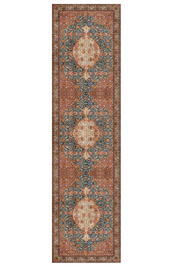Artloop Fuga Yumuşak Dokulu Renkli Vintage Desenli Halı KA 06 - 6