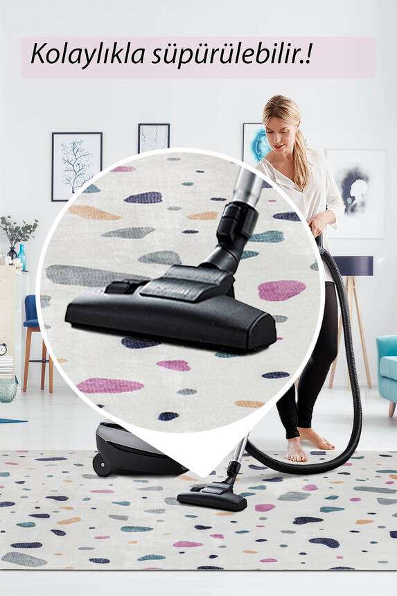 Artloop Fuga Yumuşak Dokulu Beyaz Modern Desenli Halı KA 07 - 7