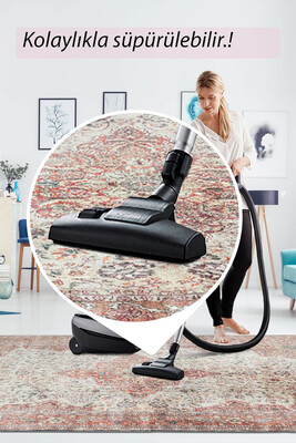 Artloop Fuga Yumuşak Dokulu Renkli Vintage Desenli Halı KA 09 - 7