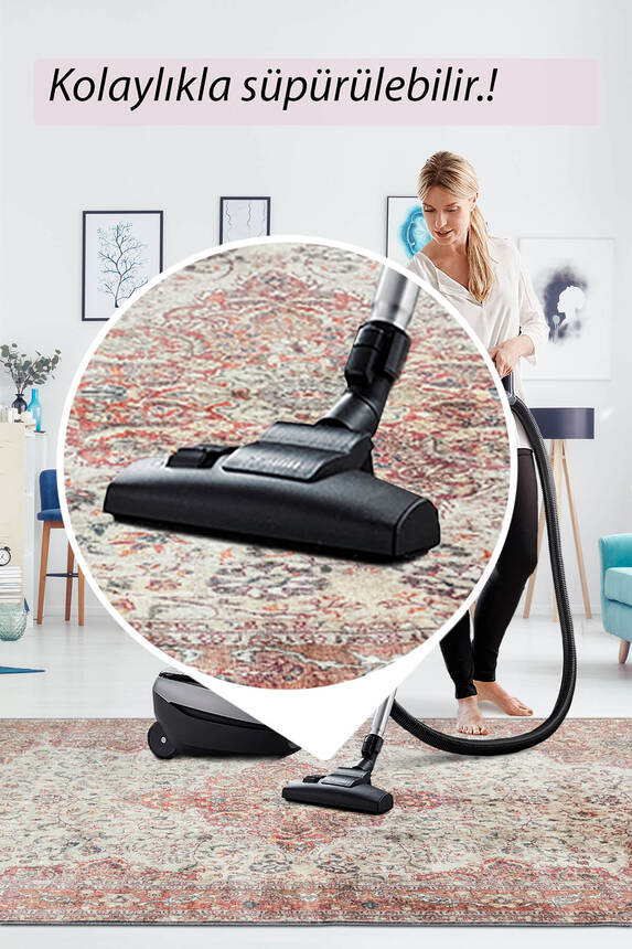 Artloop Fuga Yumuşak Dokulu Renkli Vintage Desenli Halı KA 09 - 7
