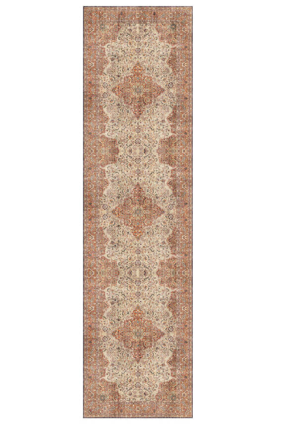 Artloop Fuga Yumuşak Dokulu Renkli Vintage Desenli Halı KA 09 - 6