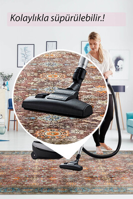Artloop Fuga Yumuşak Dokulu Çok Renkli Vintage Desenli Halı KA 12 - 7