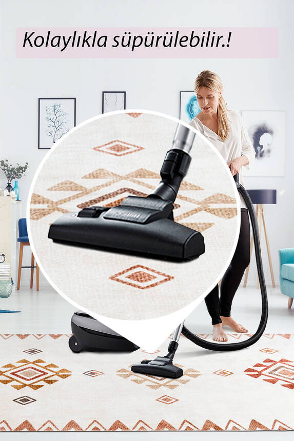 Artloop Fuga Yumuşak Dokulu Beyaz Modern Desenli Halı KA 14 - 7