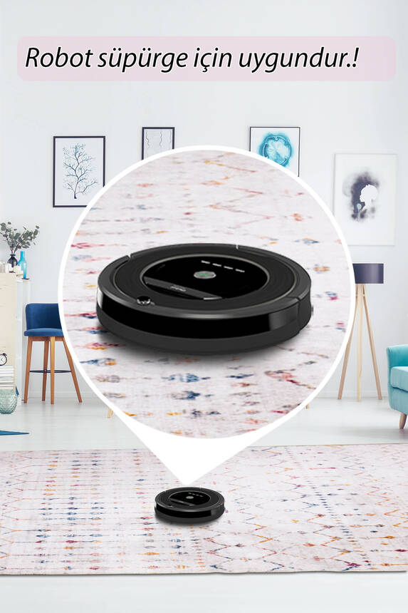 Artloop Fuga Yumuşak Dokulu Beyaz Modern Desenli Halı KA 16 - 6