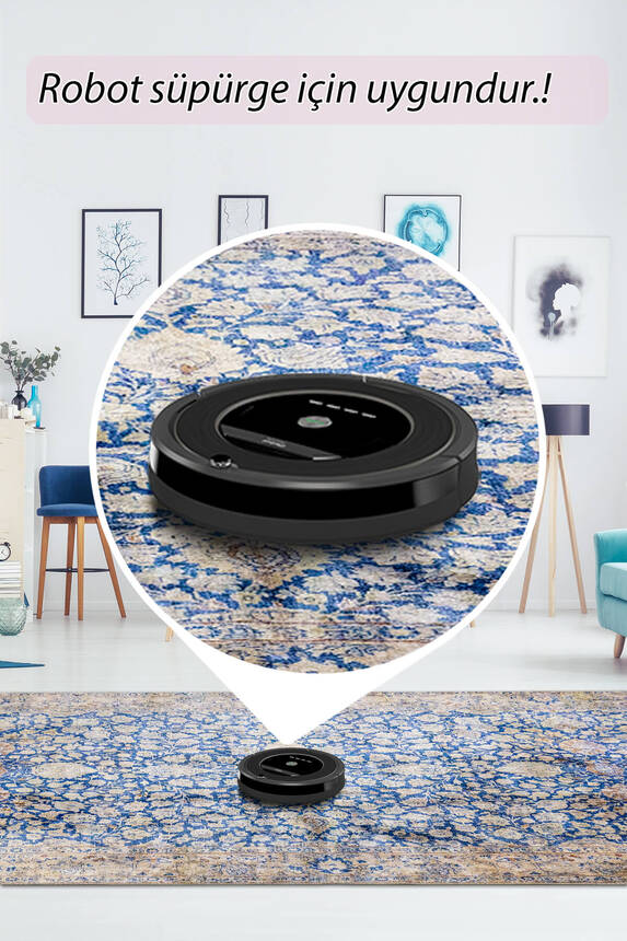 Artloop Fuga Yumuşak Dokulu Çok Renkli Vintage Desenli Halı KA 18 - 6