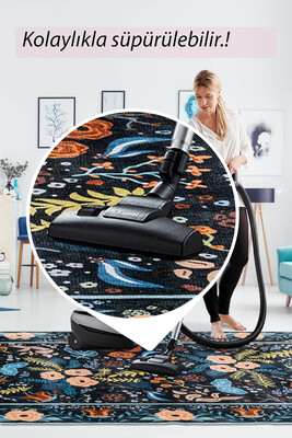 Artloop Fuga Yumuşak Dokulu Çok Renkli Çiçek Desenli Halı KA 19 - 7
