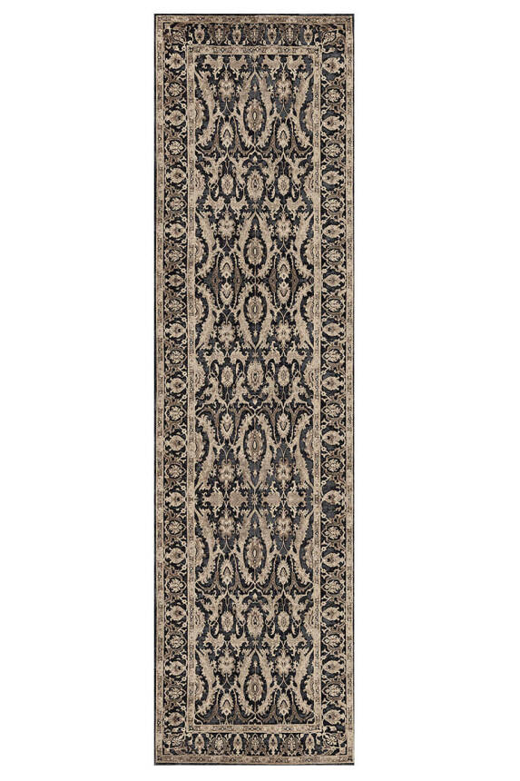 Artloop Fuga Yumuşak Dokulu Vizon/Mavi Klasik Desenli Halı KA 24 - 6