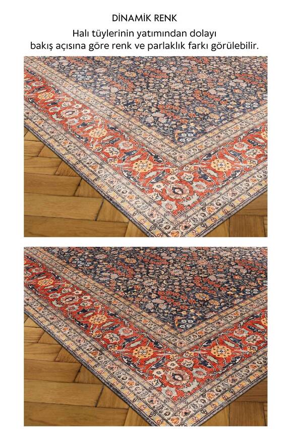 Artloop Fuga Yumuşak Dokulu Çok Renkli Vintage Desenli Halı KA 28 - 5