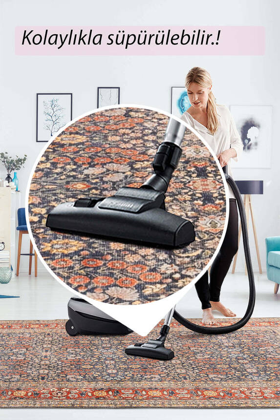 Artloop Fuga Yumuşak Dokulu Çok Renkli Vintage Desenli Halı KA 28 - 7