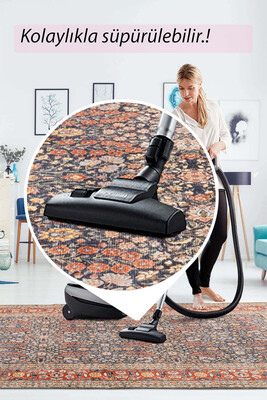 Artloop Fuga Yumuşak Dokulu Çok Renkli Vintage Desenli Halı KA 28 - 7