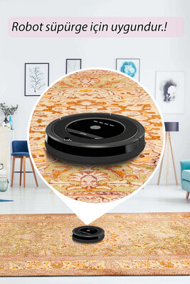 Artloop Fuga Yumuşak Dokulu Sarı Vintage Desenli Halı KA 31 - 6
