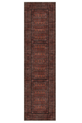 Artloop Fuga Yumuşak Dokulu Kahverengi Etnik Desenli Halı KA 33 - 6