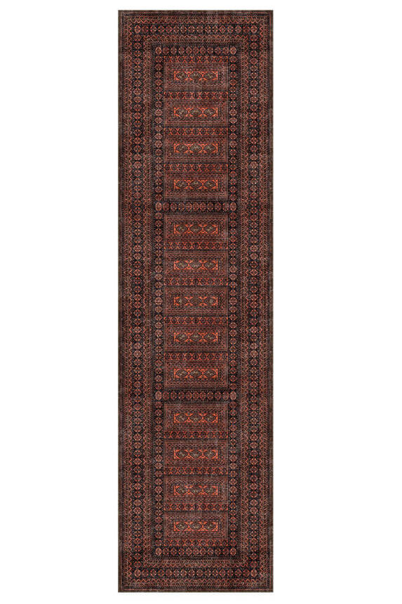 Artloop Fuga Yumuşak Dokulu Kahverengi Etnik Desenli Halı KA 33 - 6