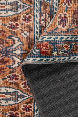 Artloop Fuga Yumuşak Dokulu Lacivert/ Kahverengi Klasik Desenli Halı KA 37 - 3