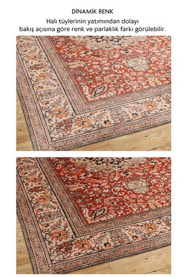 Artloop Fuga Yumuşak Dokulu Kırmızı Vintage Desenli Halı KA 40 - 5