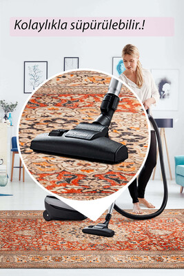 Artloop Fuga Yumuşak Dokulu Kırmızı Vintage Desenli Halı KA 40 - 7
