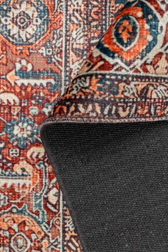 Artloop Fuga Yumuşak Dokulu Çok Renkli Vintage Desenli Halı KA 41 - 3