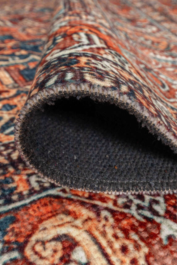 Artloop Fuga Yumuşak Dokulu Çok Renkli Vintage Desenli Halı KA 41 - 4