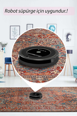 Artloop Fuga Yumuşak Dokulu Çok Renkli Vintage Desenli Halı KA 41 - 6