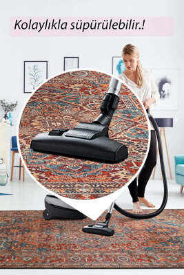 Artloop Fuga Yumuşak Dokulu Çok Renkli Vintage Desenli Halı KA 41 - 7