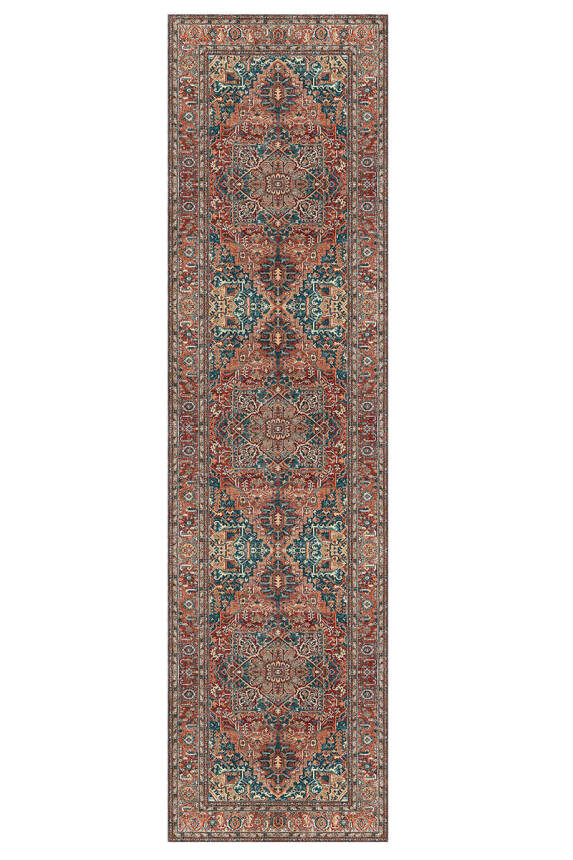 Artloop Fuga Yumuşak Dokulu Çok Renkli Vintage Desenli Halı KA 41 - 6