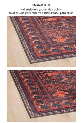Artloop Fuga Yumuşak Dokulu Bordo Etnik Desenli Halı KA 44 - 5